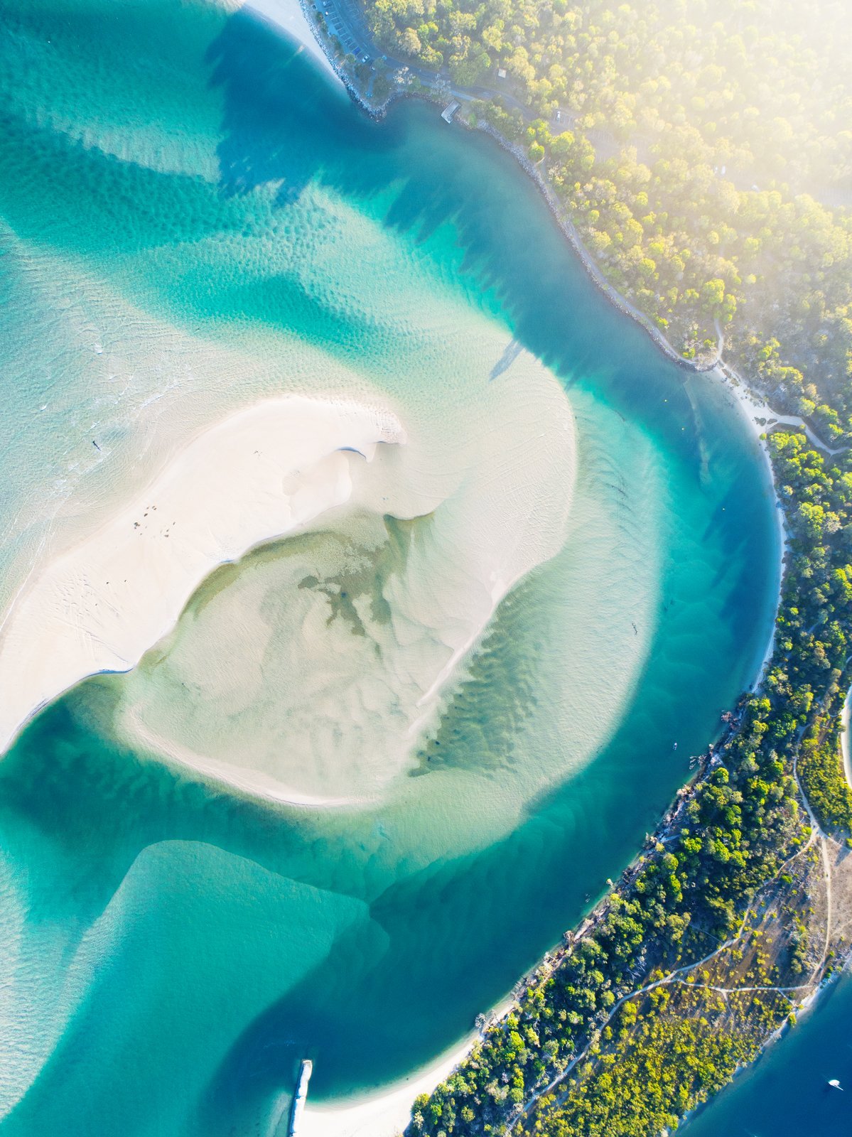 Aerial Image of Noosa River mouth/Noosa Spit
